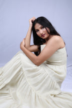 White Suit with grey embroidery