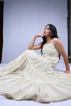 White Suit with grey embroidery