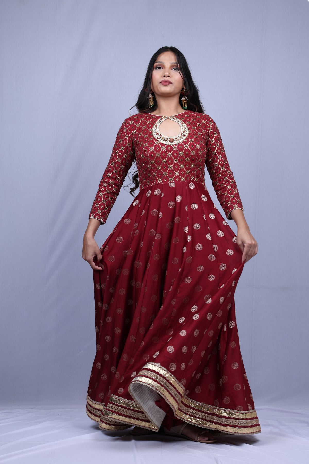 Maroon Kurta Set