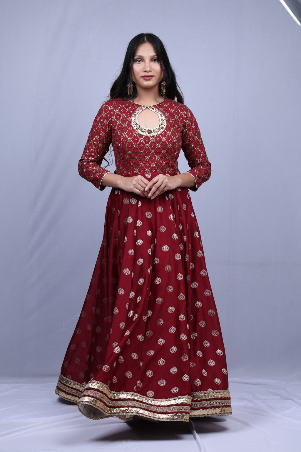 Maroon Kurta Set