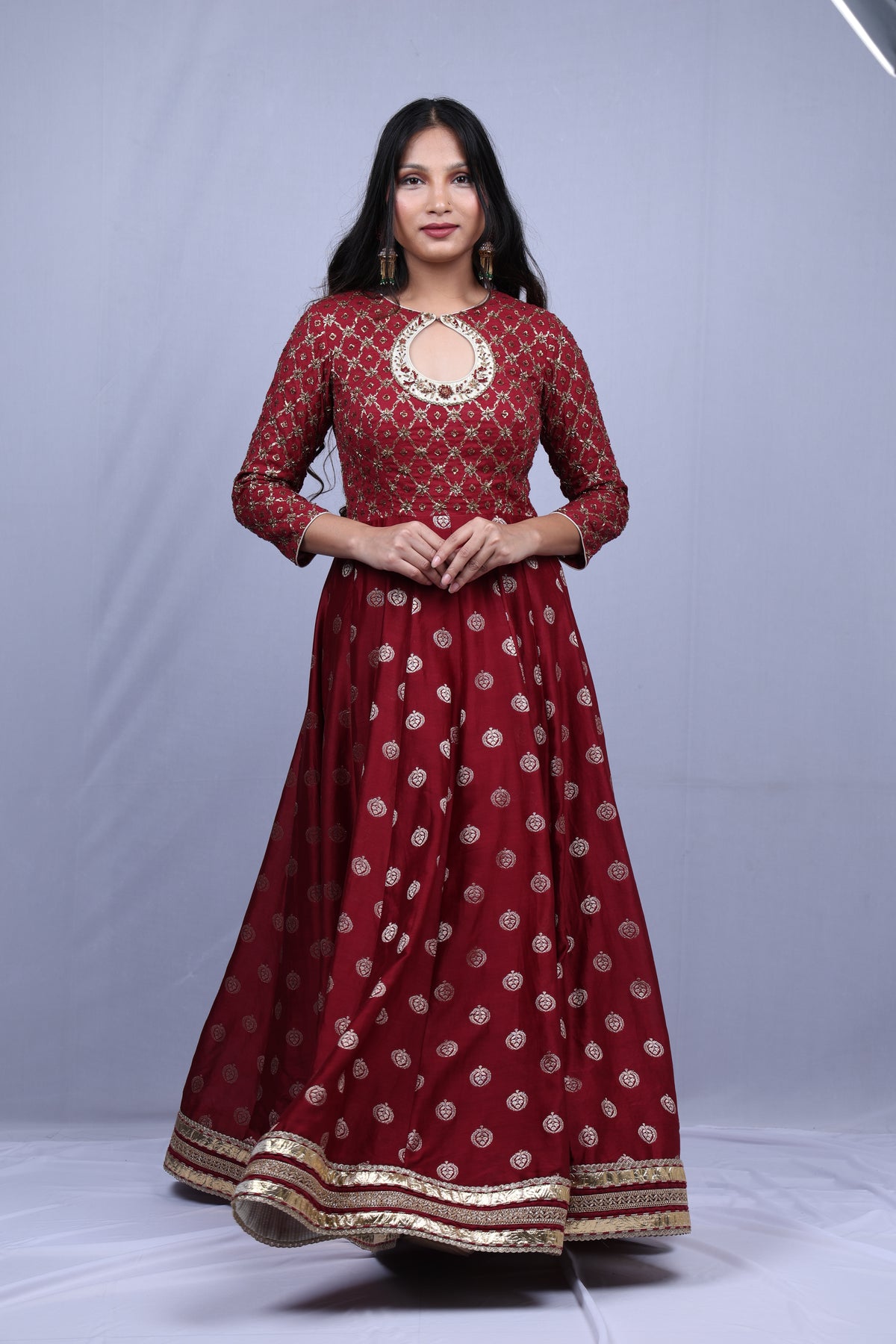 Maroon Kurta Set