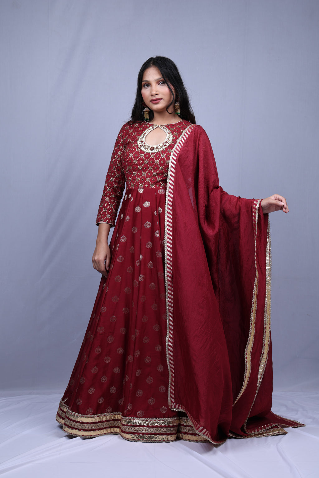 Maroon Kurta Set