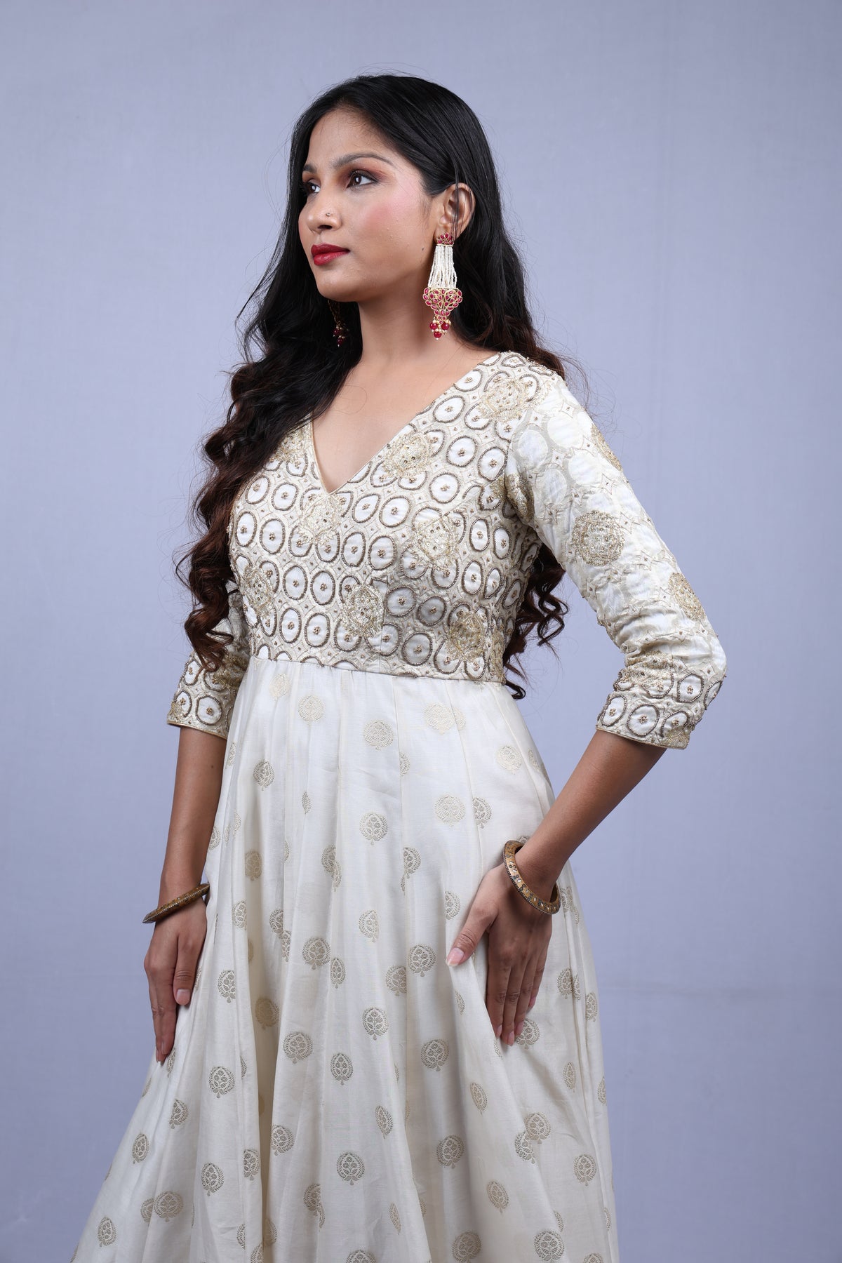 White Kurta Set with Dupatta