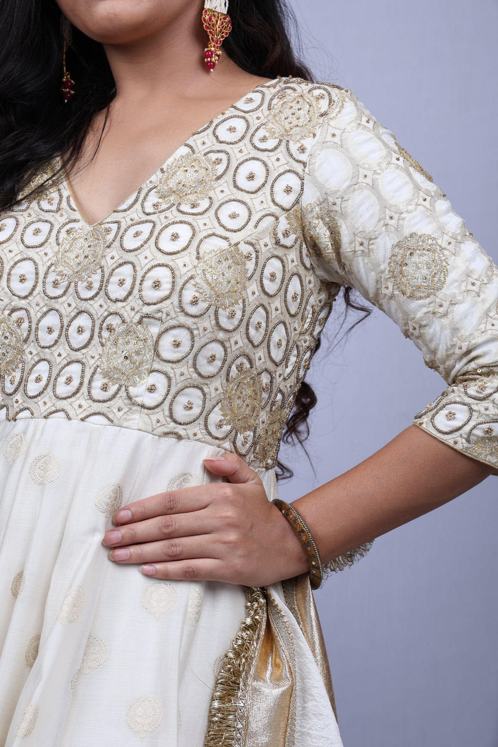 White Kurta Set with Dupatta