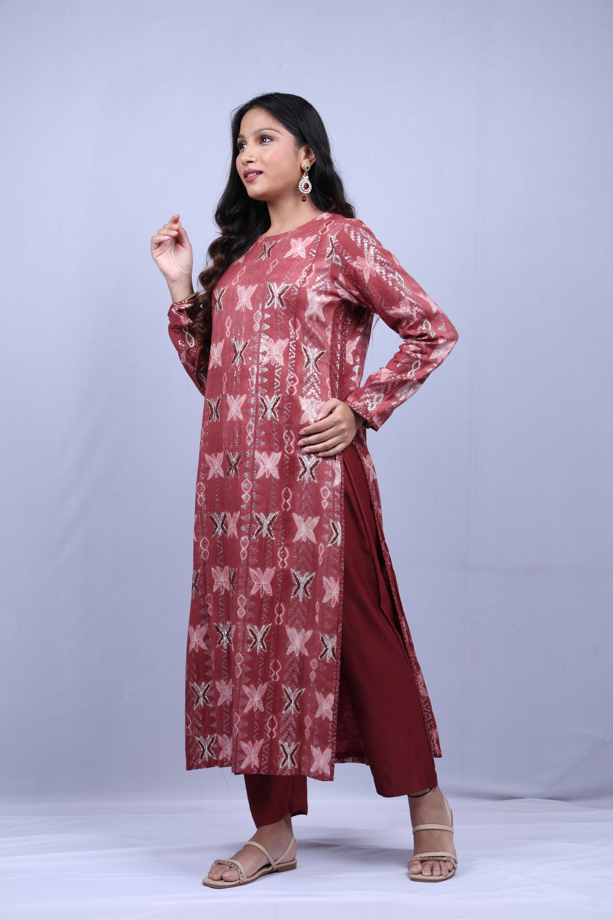 Brick Red kurta Set